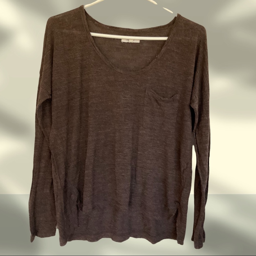 Madewell Brown Long-sleeve Sweater